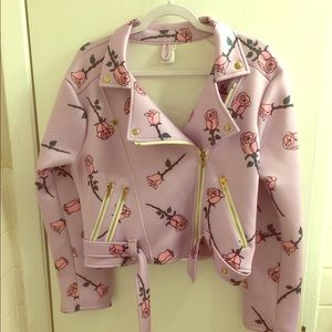 Sugarpills rose motorcycle jacket
